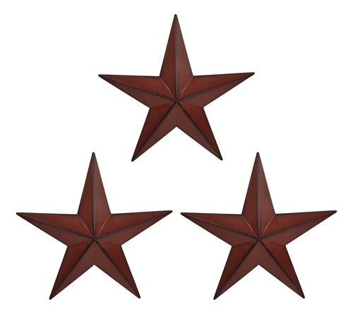 Decoracion De Pared De Estrella De Granero Roja Y Negra De 1 0