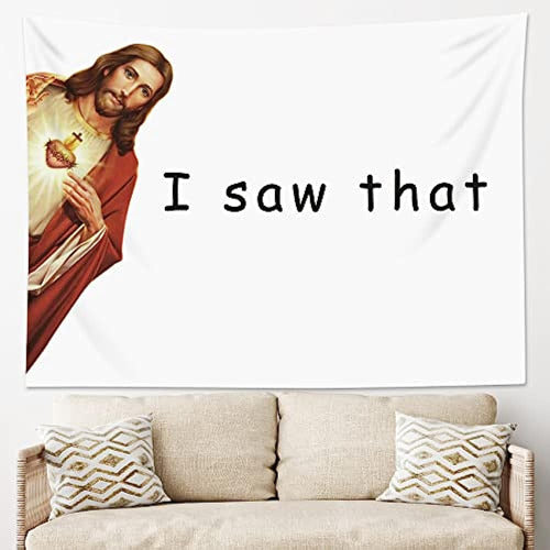 Lb Funny Jesus Tapestry Jesus Christ I Saw That Tapestry Wal 0