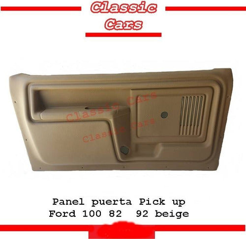 Juego De Paneles De Puerta Pick Up  Ford F-100 82/92 Beige 3