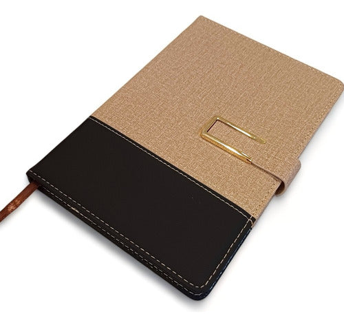 BaiBao Synthetic Leather Magnetic Slot Diary Notebook 0