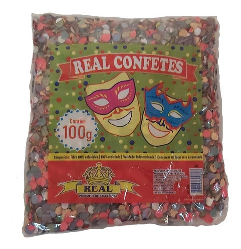 Confete Carnaval Folia Festa - Kit Com 60 Pacotes 6 Kg Total 1