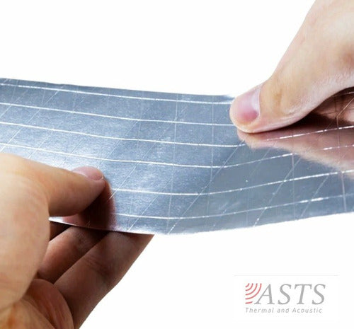 Asts Cinta Aluminio Reforzada Tramada 75mm X 50m 90mic 3