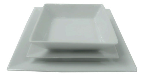 Mainstays Square White Dinnerware Set 12 Pieces 0