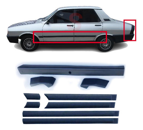 Silvaflex Side Mouldings + Ducktail Spoiler R 12 1990/2000 0