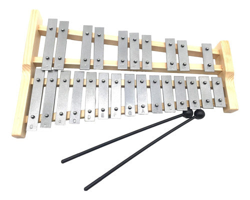 Xilofone 25 Nota Glockenspiel Para Iniciantes Compacto 7