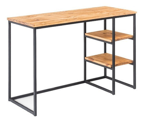 Rustic Iron and Wood Desk 160 x 50 x 77 cm 0