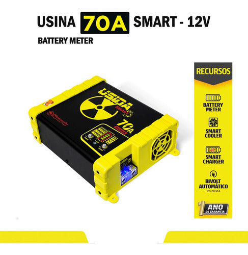 Fonte Automotiva Carregador Usina 70a Battery Meter 1