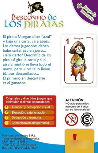 Bontus Juego De Cartas De Memoria Desconfío De Los Piratas 1