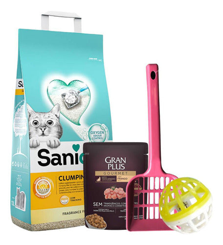 Sanicat Clumping Cat Litter 24kg + Gift 0