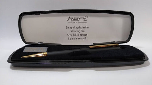 Heri Diagonal Matte Black Pen with Seal 1