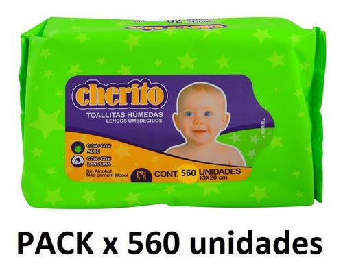 Cherito Toallas Humedas X 560 Unidades 0