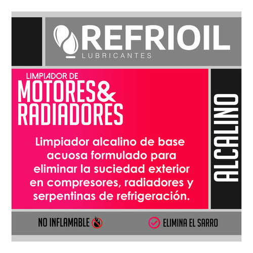 Radiator and Engine Cleaner Refrioil 1 Lt 3