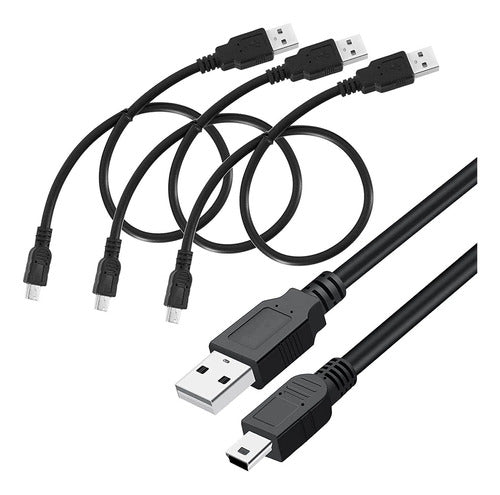 Cable Saitech It Usb A Mini B, 1.5 Pies/3 Cables 0