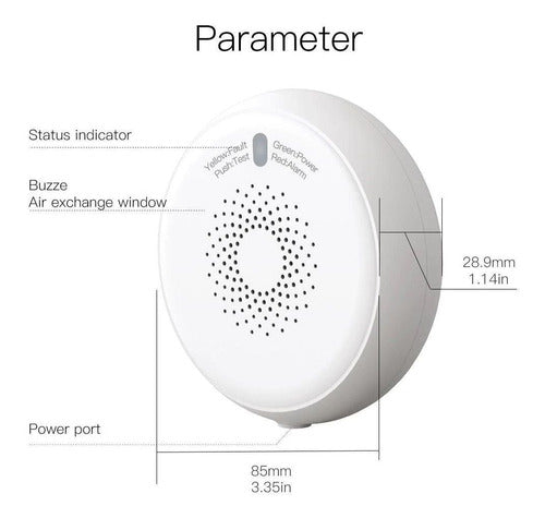 Sensor Zigbee Detector De Gas Ch4 Wireless 5