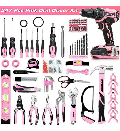 ¿shall 247pcs 20v Cordless Drill Driver & Household Tool Kit 1