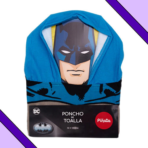 Poncho De Toalla Infantil Piñata Batman Con Capucha 50x120cm 1