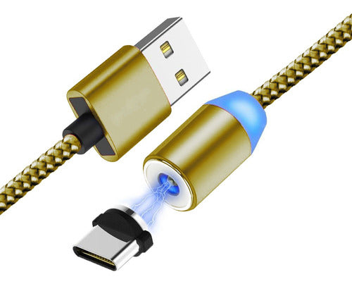 Magnetic Type C 360-Degree Rotating USB Cable with LED Light 9