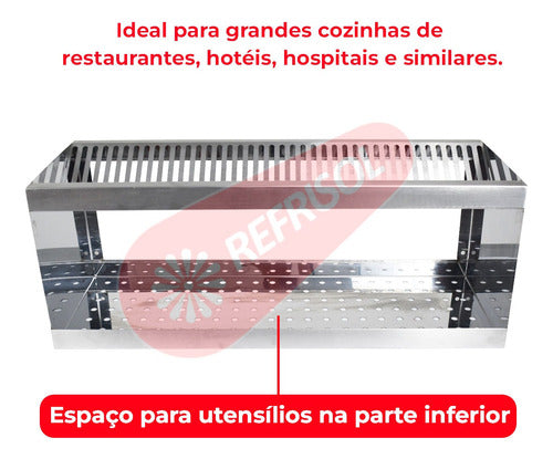 Escorredor Pratos Copos Industrial Inox Pro 80x30 Edanca 4