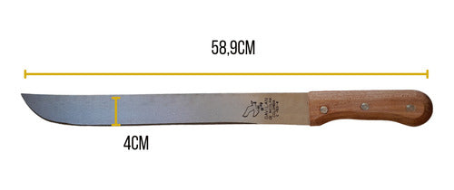 Facão Para Mato Amolado 18 Polegadas Com Cabo Madeira 59 Cm 2