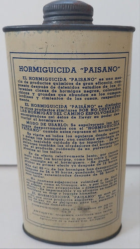 Hermosa Lata Llena De Hormiguicida Paisano. Ind. Arg. 1