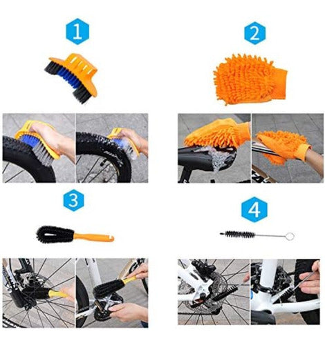 Kit De Limpieza Para Bicicletas 8 Accesorios 1