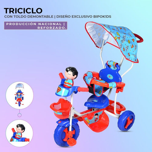 Bipo Tricycle with Handle, Directional Wheels, and EVA Tires 1