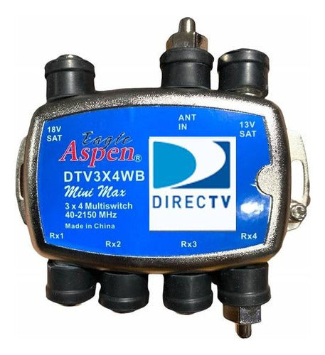 Lnb Directv Hd + Multiswich 3x4  Sat Catv Vhf Uhf 2