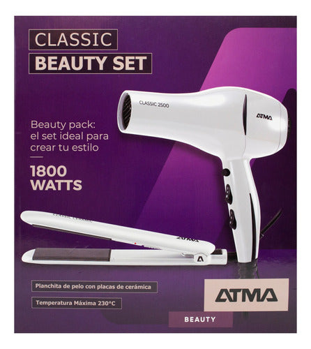 Atma Beauty Set Titanium Secador + Planchita De Pelo Ck4020p 1