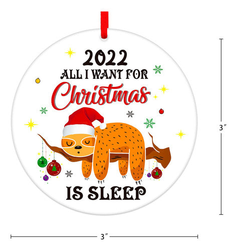 PETCEE Christmas Ornaments 2022, Fun Sloth Ornaments 6