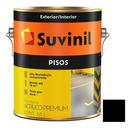 Pintura Piso Suvinil Negro X 3.6 Lt. Premium Multiuso 0