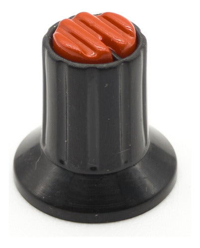 ELUMILED 5 Red Potentiometer Knobs 16mm X 17mm Serrated Shaft 0