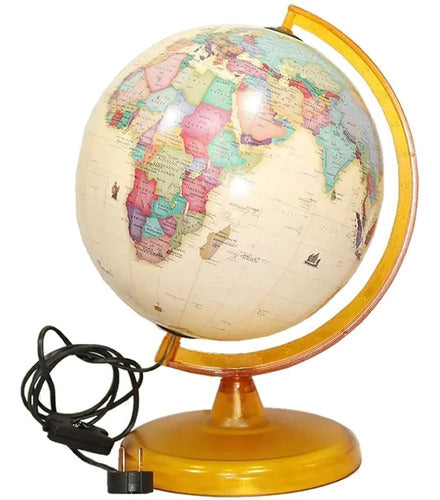 Gloter 25 Cm Illuminated Globe with Plastic Base 0