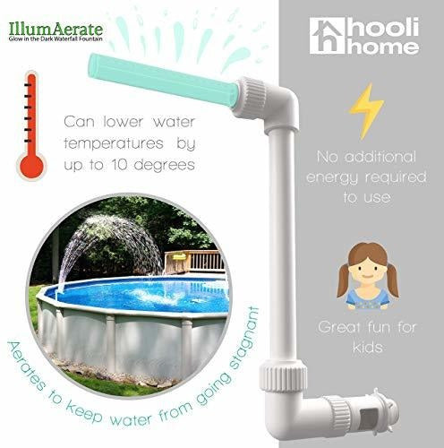 Hooli Home Cascada O Fuente Para Piscina Con Luz Nocturna Decorativa 4