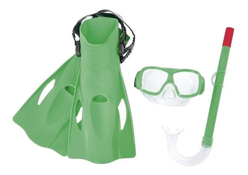 Kids Snorkel Diving Kit with Mask, Snorkel, and Adjustable Flippers by Bestway Set 0
