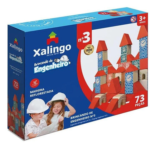 Brincando De Engenheiro Blocos De Montar 73 Peças - Xalingo 0