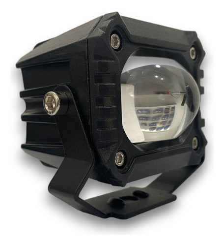 LED White and Amber Lens with Angel Eye UTV Jeep Motorcycle Headlight 1