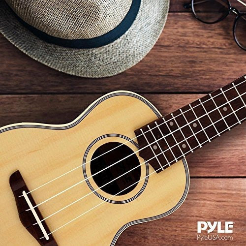 Pyle Spruce Wood Soprano Ukulele Spruce Face 4