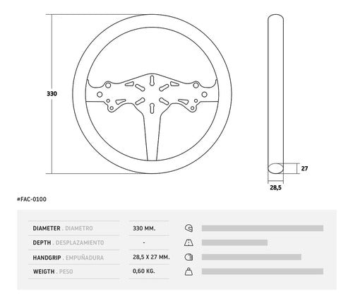 Collino Killer Pro Stock Black Aluminum 330mm Steering Wheel 1