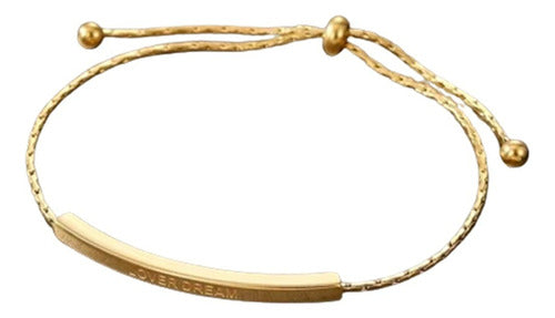 Elegant Gold Chain Bracelet Cuff Unisex Lover Dream 0