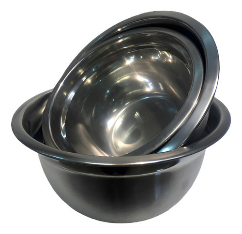 Meta Stainless Steel Bowls Set of 3 Different Sizes 18-20-22 cm 0