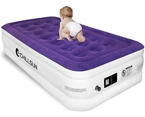 Chillsun Twin Air Mattress Inflable Airbed Con Bomba Incorpo 0