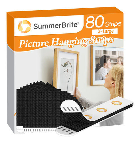 Summerbrite Picture Hanging Strips - 40 Large Pairs 0