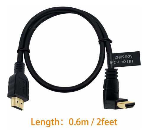 Cable Hdmi 2.1 8k 60cm 90 Grados Poyiccot -v3 1