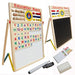 TGIMPORTACION Double-Sided Magnetic Teaching Board with Chalk and Marker for Kids 1