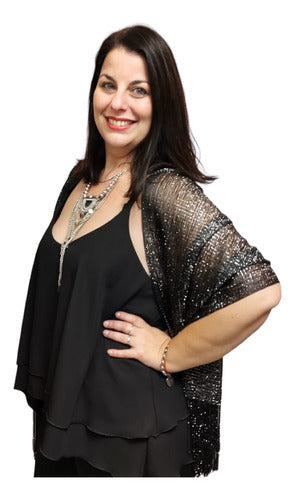 Simona Y Sus Petates Black Layered Chiffon Tank Top - Plus Sizes 3