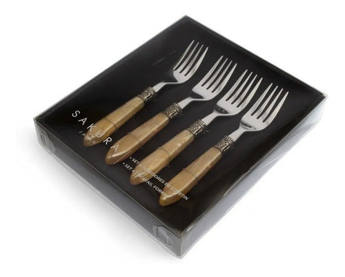 Bacci Firenze Sakura Set of 4 Dessert Forks 1