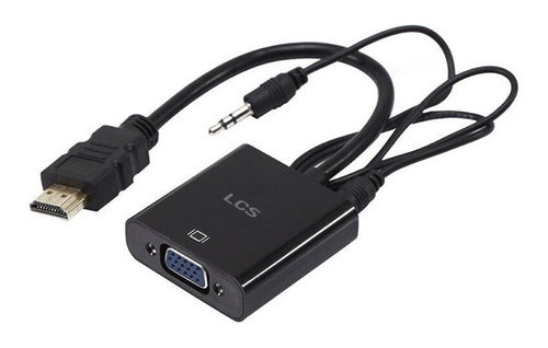 LCS HDMI to VGA + Audio Converter Adapter Full HD 4