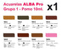 Acuarela Alba Pro En Pomo 10 Ml Grupo 1 2