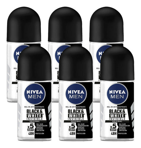 Nivea Men Black & White Antiperspirant Roll On Pack 0