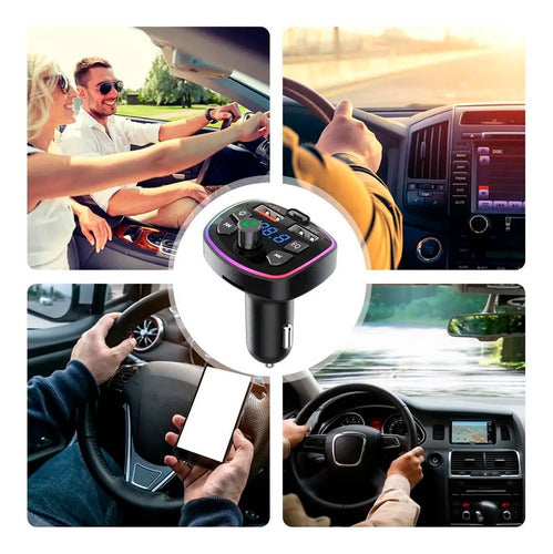 Bluetooth FM Transmitter Car USB Charger Multicolor Q7 1